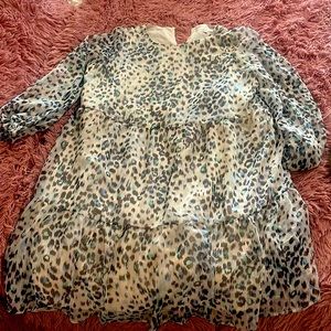 Blue/teal, cream and black Ann Taylor loft